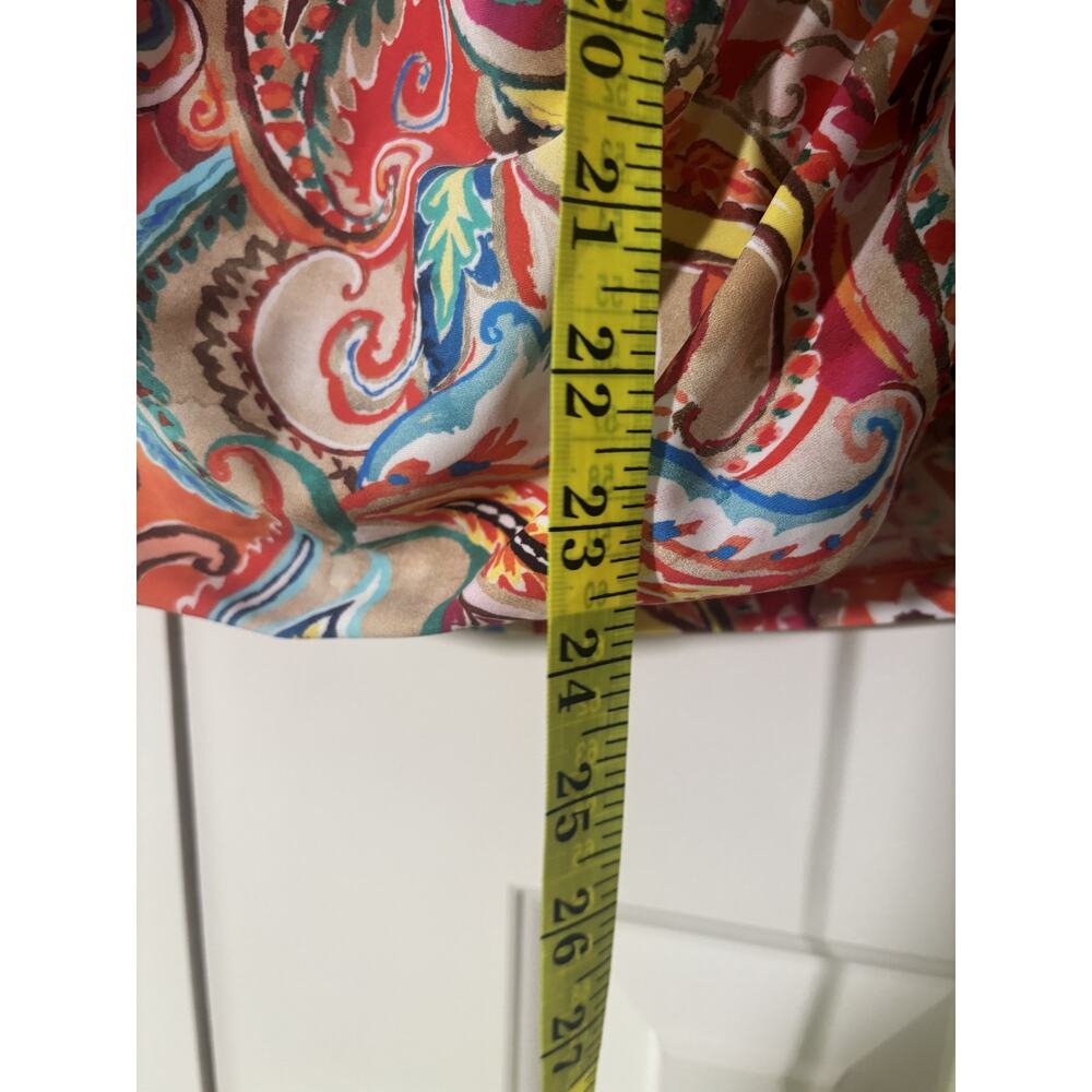 Lauren Ralph Lauren Paisley Halter Top Size 10 - Picture 7 of 8
